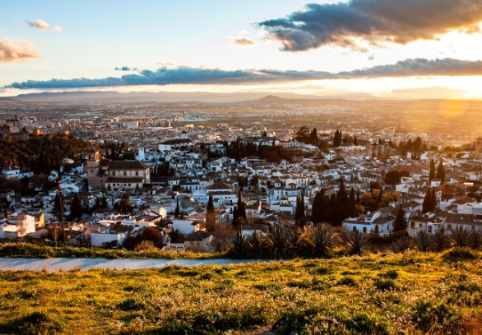 La Vega de Granada al atardecer